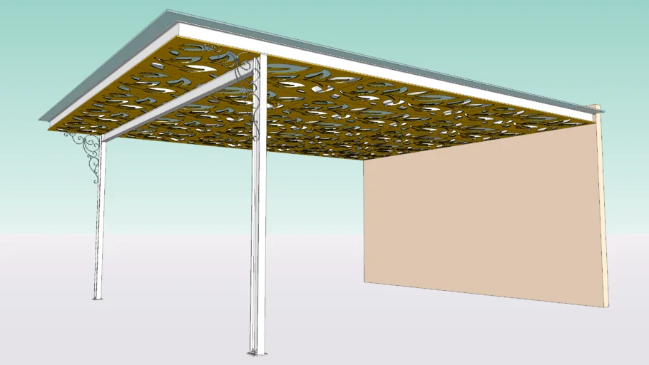 Kanopi Plat Laser Cutting Besi Klasik