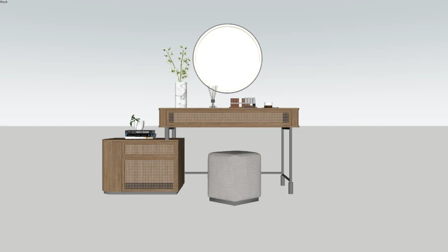 RATTAN MAKEUP TABLE
