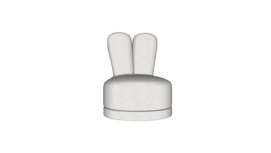 S4619 Kids swivel chair Bunny white teddy