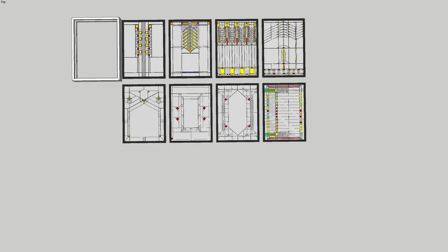 Prairie House Style Windows (Large Width)