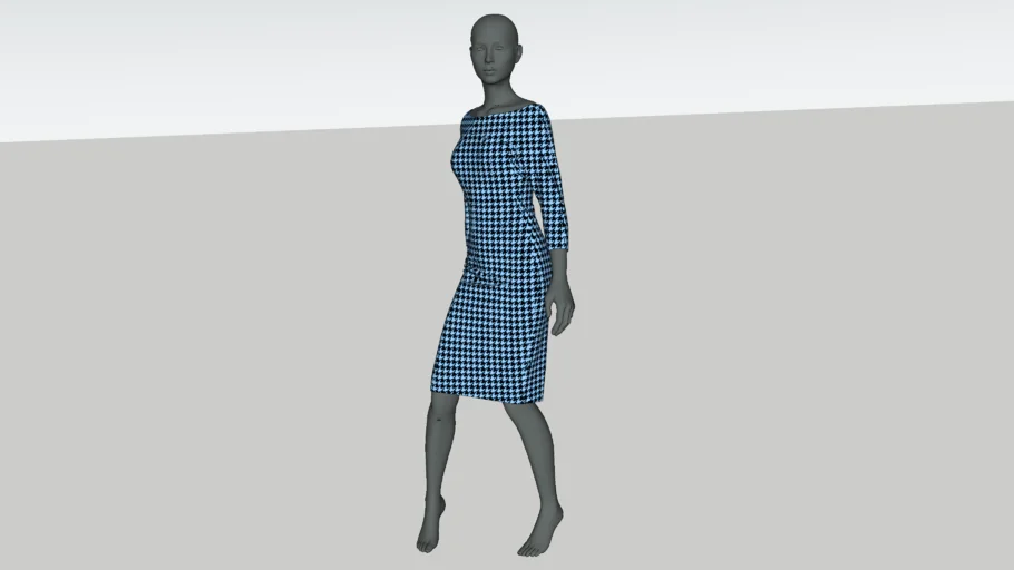 Manequim Vestido manga longa