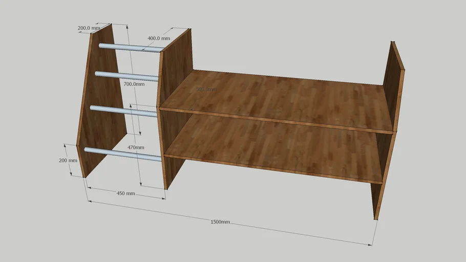 porta zapatos y divisor inferior closets