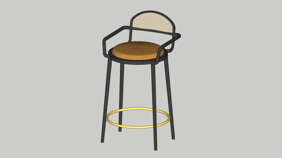 Bar Stool Modern Rataan