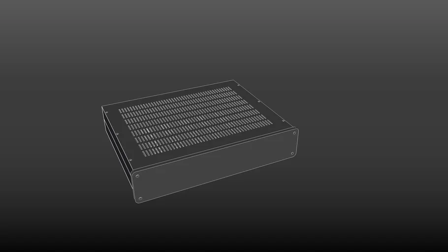 Hifi2000 Slimline 2U 350mm, 10mm front, 3mm covers and rear