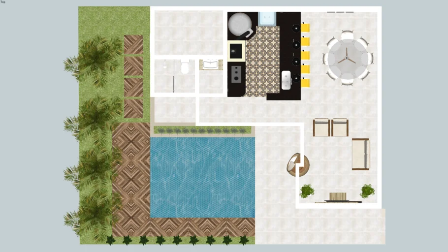Área Gourmet com piscina