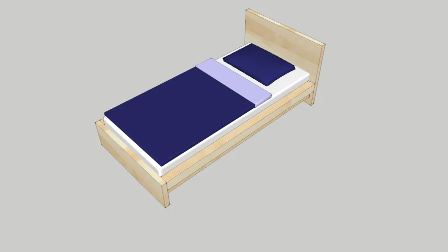 IKEA MALM Bed frame with slatted bed base birch 107x211 (90x200)
