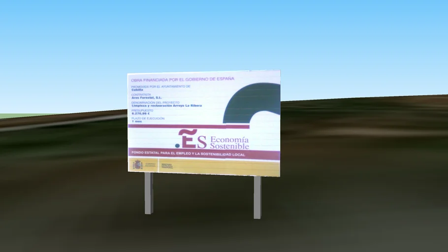 Cartel de la Junta en Cubilla