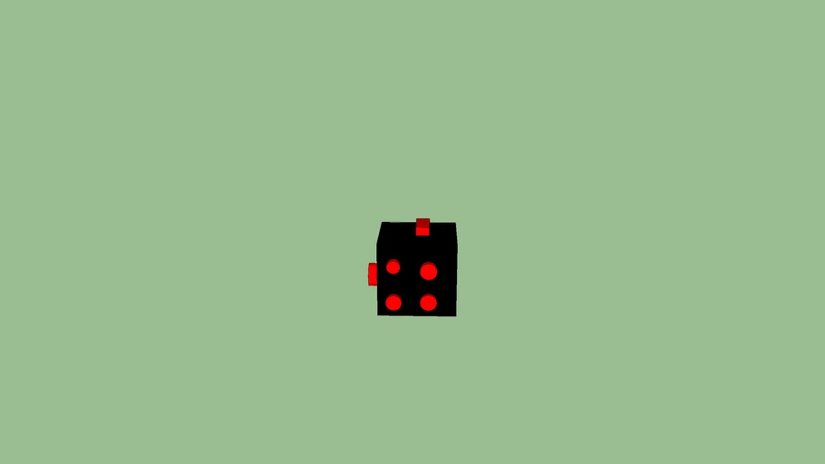 fidget cube black red