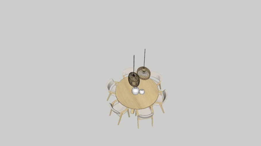 Japandi dining set / Japandi eetkamer set