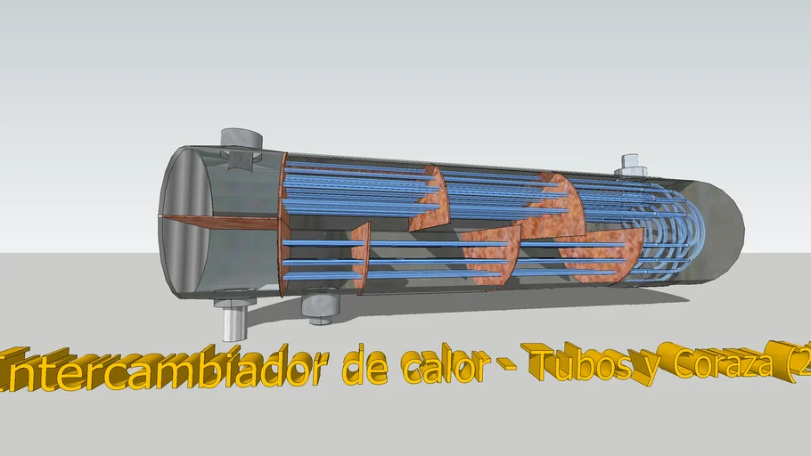 Intercambiador de calor tubo coraza 2-1