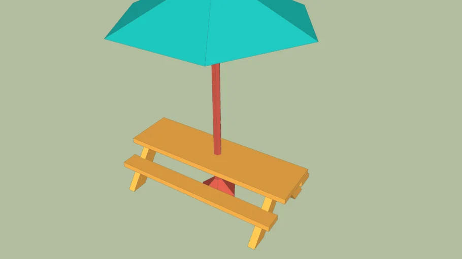 Picnic Table w/ Umbrella