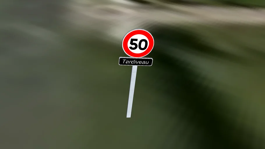 Panneaux de signalisation à l'entrée du lieu-dit de Tardiveau