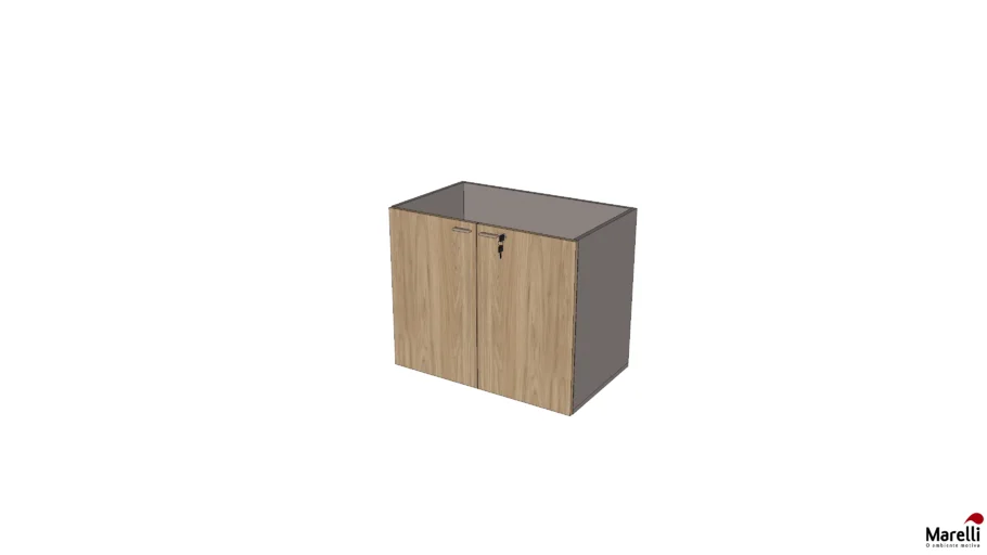 Armário gerencial baixo 2 portas 800x500x658mm s/ tampo (AB06P44)