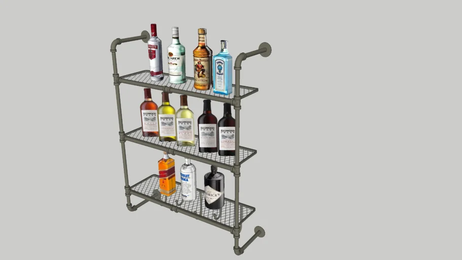 bar shelf alcohol