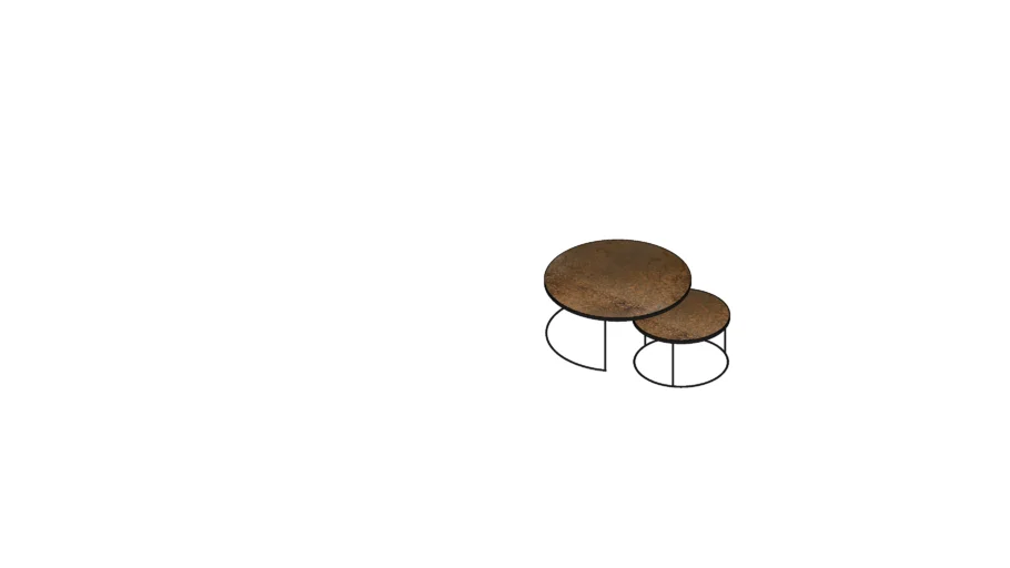 Ethnicraft Copper Nesting Coffee Table 