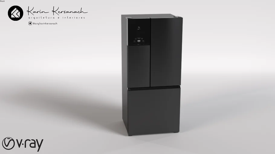 Geladeira Electrolux Multidoor Efficient Black Inox