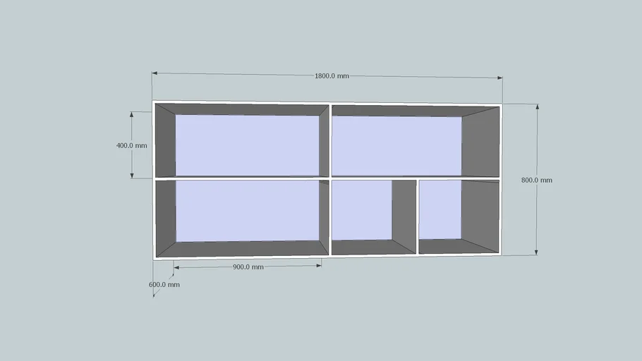 Vista Frontal Mueble lavanderia