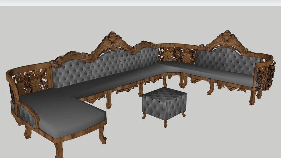 sofa L shape Wooden