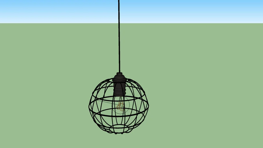 Pendente Aramado Bola Preto