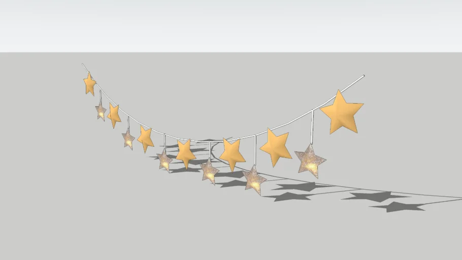 Virtual Staging - Bedroom Wall Decoration (Star Lights)