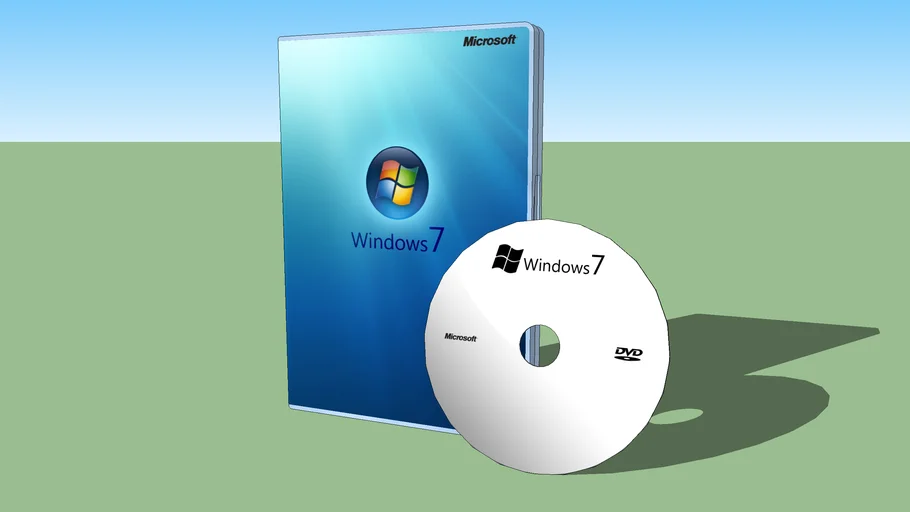 Windows 7 Dvd Cover with Disc