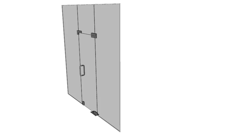 Frameless glass door
