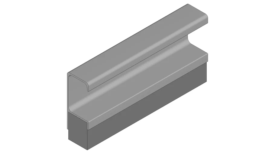 Perfil de Alumínio Puxador para MDF 15mm | ROMETAL RM218
