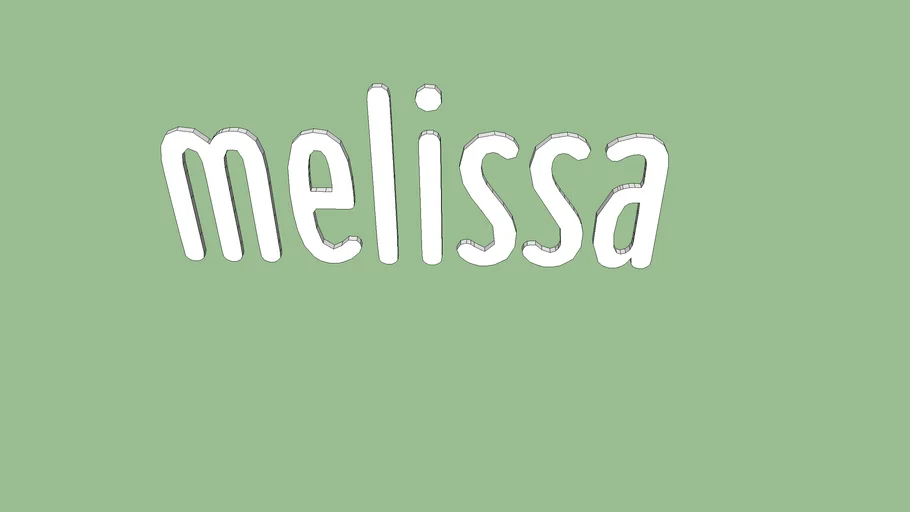 Letreiro 3D logomarca Melissa