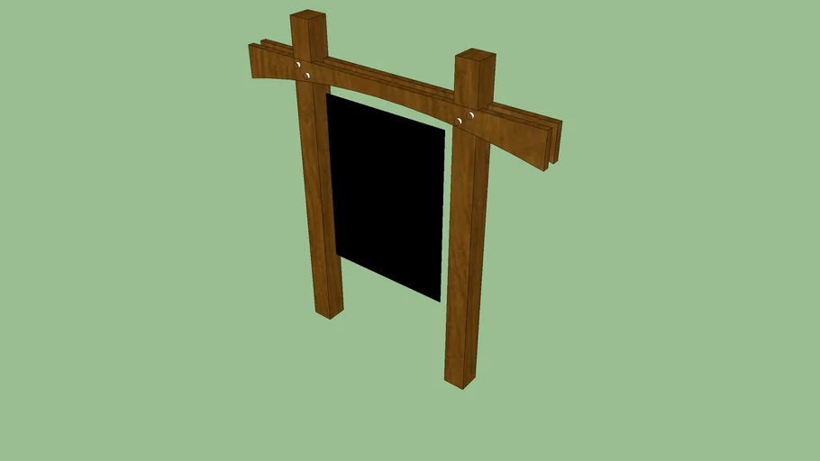 cedar sign post