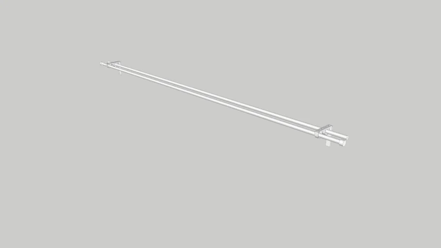 IKEA RACKA/HUGAD Double curtain rod combination