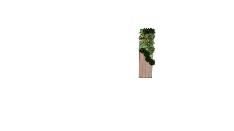 green pillar entrance statement