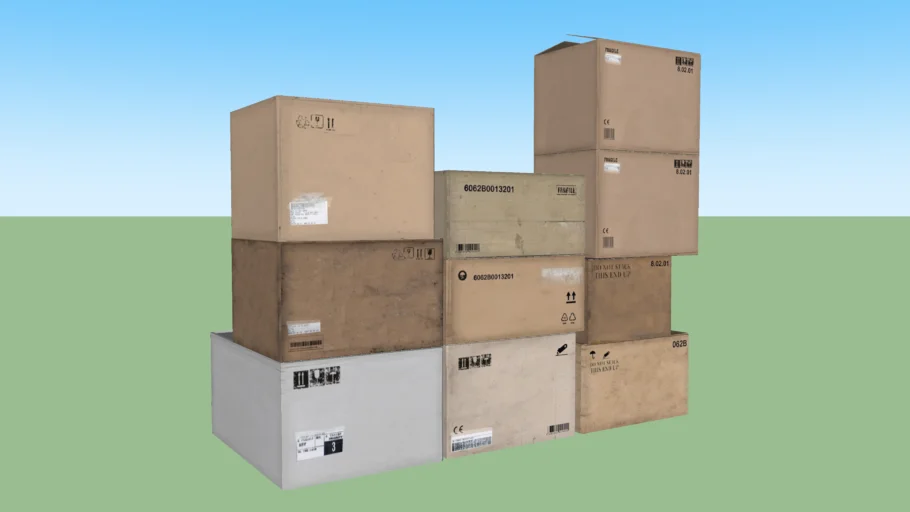 Cardboard box set 2