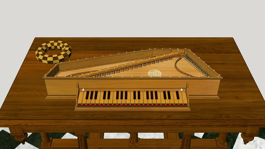 Italian ottavino virginal after Stepahnus Mutinensis 1537