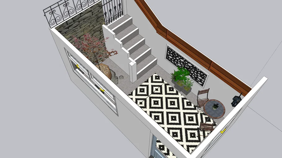 rear courtyard