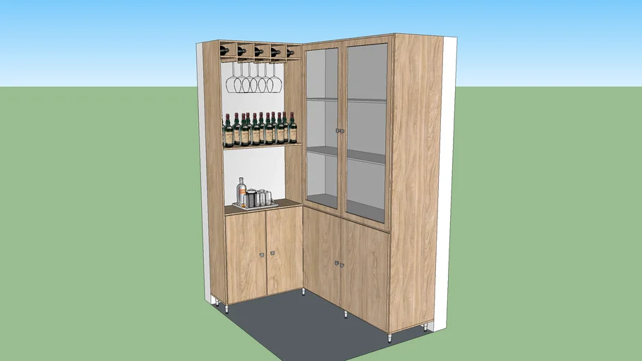 cristaleira com bar