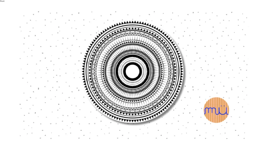 Tapete Playmat Mandala Preto