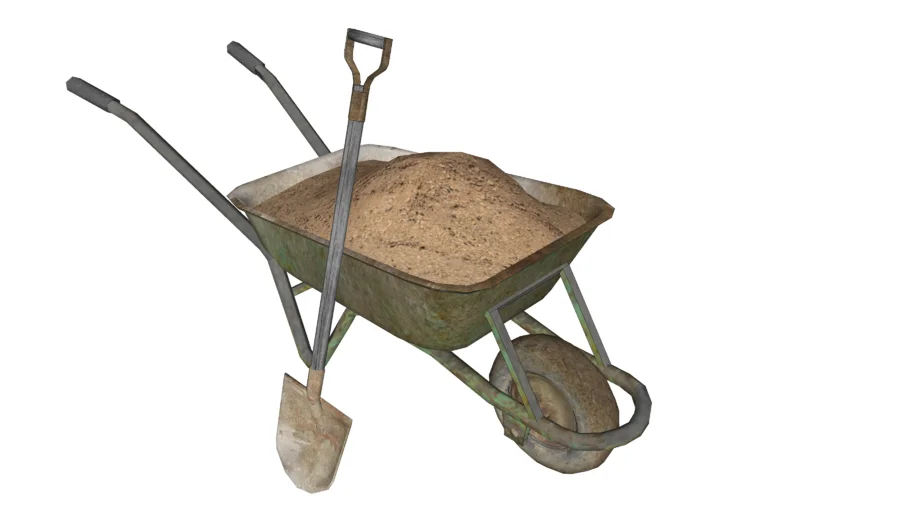 Wheelbarrow+with+Sand