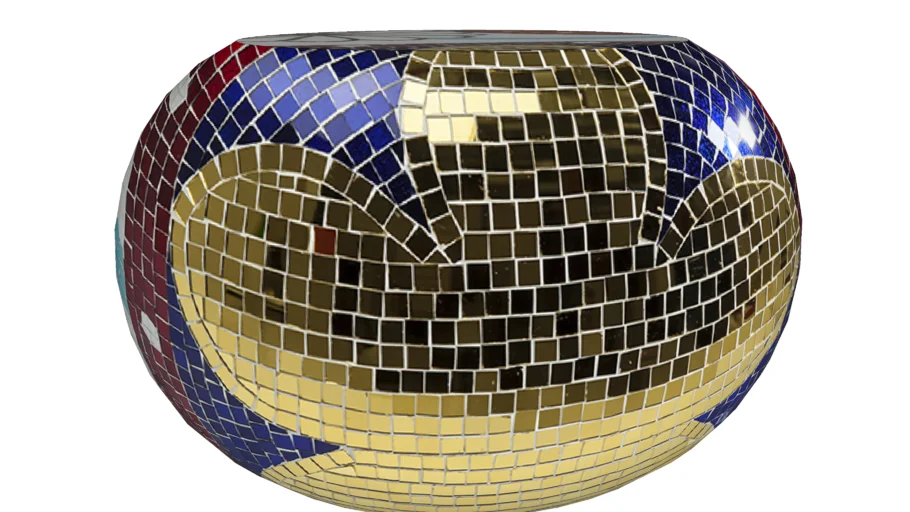 KARE 80871 Stool Mosaik Garden Round Medium (Hocker Mosaik Garden Round Medium) 