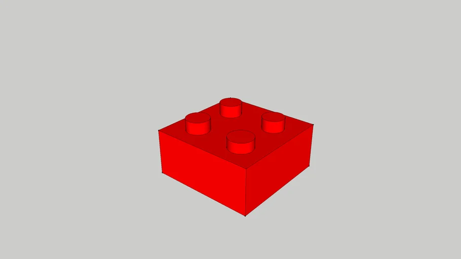 lego brick (red - 4x4)