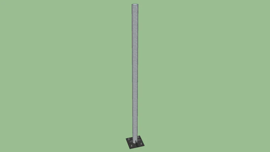 GI Steel Pipe & Base Plate Detail