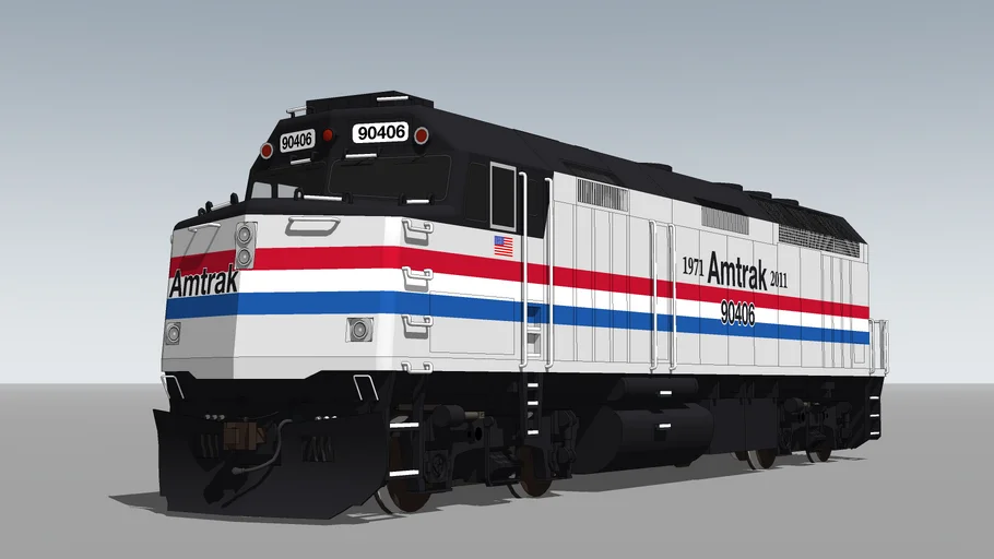 EMD F40PH NPCU - Amtrak 90406 (40th Anniversary Heritage)
