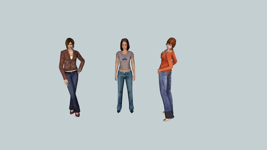 people stand woman | 3D Warehouse