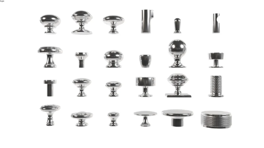 Knobs. Handle set. Cabinet Handles & Knobs.  . | 3D Warehouse