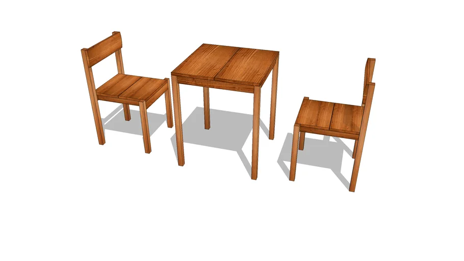 SET TABLE CHAIR RUSTIC