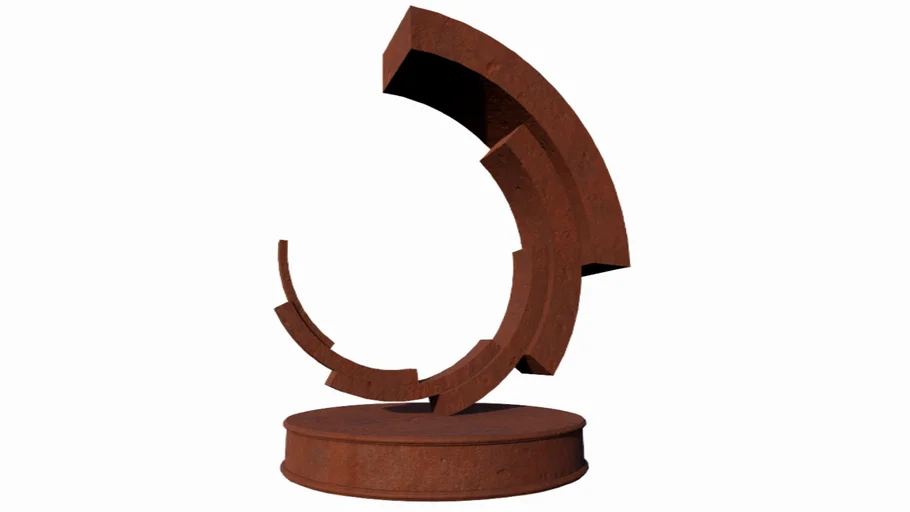 escultura de acero Corten