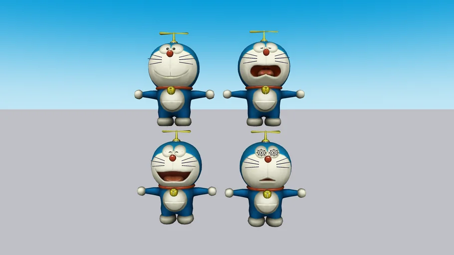 Doraemon 【草图溜溜网】哆啦A梦机器猫手办SU模型-www.caotu66.com
