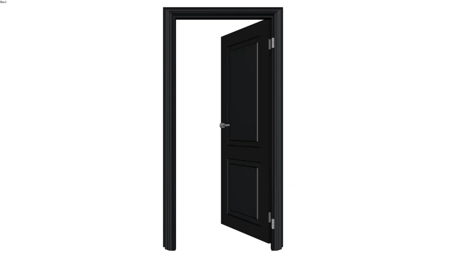 Door Black - Open