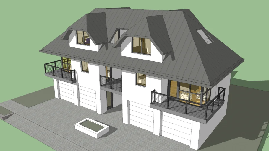 4-Unit Apartment Building with 4 garages