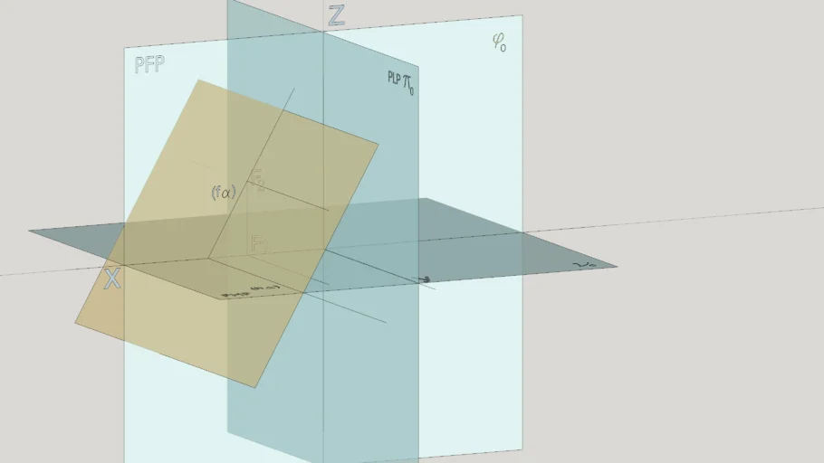 Plano de topo - Geometria Descritiva 10º ano