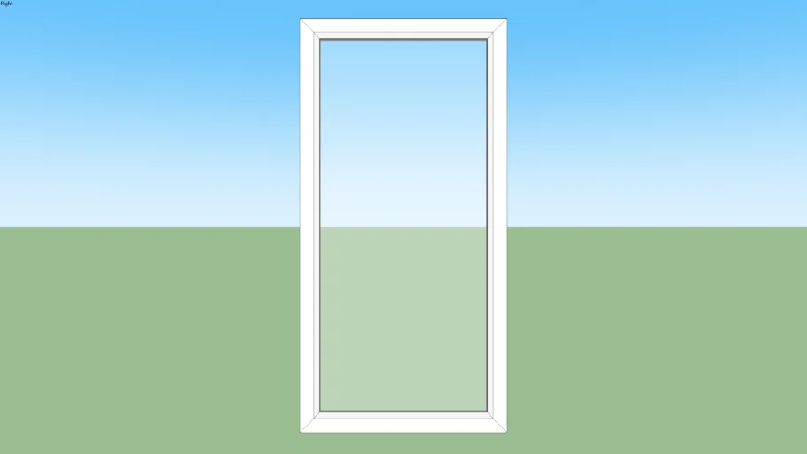 Plastic window 1200 x 600 mm